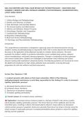 NSG 5140 MIDTERM AND FINAL EXAM REVIEW ADV PATHOPHYSIOLOGY &ndash; QUESTIONS AND&NewLine;ANSWERS &vert; VERIFIED AND WELL DETAILED ANSWERS &vert; PLUS RATIONALES &vert; GUARANTEED PASS &vert;&NewLine;LATEST EXAM UPDATE