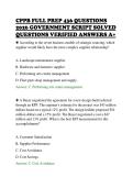 CPPB FULL PREP 436 QUESTIONS&NewLine;2026 GOVERNMENT SCRIPT SOLVED&NewLine;QUESTIONS VERIFIED ANSWERS A&plus;