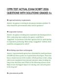 CPPB TEST ACTUAL EXAM SCRIPT 2026&NewLine;QUESTIONS WITH SOLUTIONS GRADED A&plus;