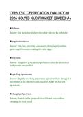 CPPB TEST CERTIFICATION EVALUATION&NewLine;2026 SOLVED QUESTION SET GRADED A