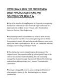 CPPO EXAM 4 2026 TEST PAPER REVIEW&NewLine;SHEET PRACTICE QUESTIONS AND&NewLine;SOLUTIONS TOP RESULT A&plus;