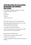 CPPO PRACTICE SET 2026 TESTED&NewLine;QUESTIONS AND CORRECT&NewLine;SOLUTIONS