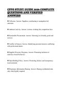 CPPO STUDY GUIDE 2026 COMPLETE&NewLine;QUESTIONS AND VERIFIED&NewLine;ANSWERS 