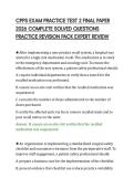 CPPS EXAM PRACTICE TEST 2 FINAL PAPER&NewLine;2026 COMPLETE SOLVED QUESTIONS&NewLine;PRACTICE REVISION PACK EXPERT REVIEW
