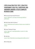 CPPS EXAM PRACTICE TEST 2 PRACTICE&NewLine;ASSESSMENT 2026 FULL QUESTIONS AND&NewLine;ANSWERS GRADED A PLUS COMPLETE&NewLine;REVISION GUIDE