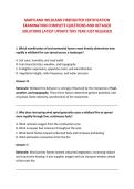 MARYLAND WILDLAND FIREFIGHTER CERTIFICATION &NewLine;EXAMINATION COMPLETE QUESTIONS AND DETAILED &NewLine;SOLUTIONS LATEST UPDATE THIS YEAR JUST RELEASED 