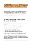 Final SSM Examination - 2026 Updated&NewLine;Practice Questions with Detailed Solutions&NewLine;This practice exam is designed to help candidates prepare for the&NewLine;SAFe&reg; Scrum Master &lpar;SSM&rpar; 6&period;0 certification exam&period; The exam&NewLine;consists of 45 multiple-choice questions to be 