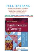 Test Bank for Fundamentals of Nursing 12th Edition by Patricia A&period; Potter&semi; Anne G&period; Perry&vert; 9780443124068&vert; All Chapters 1-50&vert; LATEST 2026