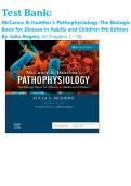 Test Bank For McCance & Huether&rsquo;s Pathophysiology The Biologic Basis for Disease in Adults and Children 9th Edition By Julia Rogers&comma; All Chapters 1 &ndash; 50&comma; A&plus; guide&comma; Newest 2026