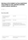 F80 EXAM WITH CORRECT ACTUAL QUESTIONS AND CORRECTLY WELL DEFINED ANSWERS LATEST ALREADY GRADED A&plus;