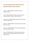Econ 101 Exam -1 Iowa State University Questions With Correct Answers