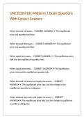 UNC ECON 101 Midterm 1 Exam Questions With Correct Answers&period;