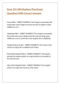 Econ 101 UW-Madison Final Exam Questions With Correct Answers