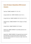 Econ 101 Exam 3 Questions With Correct Answers