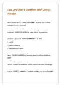 Econ 101 Exam 1 Questions With Correct Answers