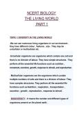 The Living World &ndash;  Chapter Notes - Part 1&NewLine;NEED HELP IN BIOLOGY &comma; BUY MY NOTES AND MASTER IN THIS SUBJECT&period; 