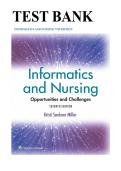 Test Bank for Informatics and Nursing&colon; Opportunities and Challenges 7th Edition by KRISTI SANBORN MILLER 