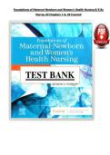 Test bank For Foundations of Maternal-Newborn and Women's Health Nursing 8&sol;E By &NewLine;Murray All Chapters 1 to 28 Covered