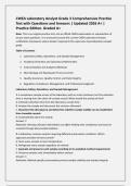 CWEA Laboratory Analyst Grade 3 Comprehensive Practice &NewLine;Test with Questions and Answers &vert; Updated 2026 A&plus; &vert; &NewLine;Practice Edition&period; Graded A&plus; 