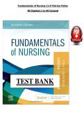 Test bank For Fundamentals of Nursing 11&sol;E Patricia Potter&NewLine;All Chapters 1 to 49 Covered