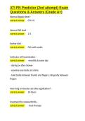 ATI PN Predictor &lpar;2nd attempt&rpar; Exam Questions & Answers &lpar;Grade A&plus;&rpar;&period;docx&NewLine;&NewLine;