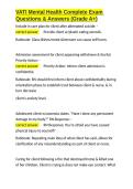 VATI Mental Health Complete Exam Questions & Answers &lpar;Grade A&plus;&rpar;&period;docx&NewLine;&NewLine;