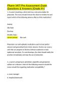 Pharm VATI Pre-Assessment Exam Questions & Answers &lpar;Grade A&plus;&rpar;&period;docx&NewLine;&NewLine;