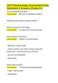 VATI Pharmacology Assessment Exam Questions & Answers &lpar;Grade A&plus;&rpar;&period;docx&NewLine;&NewLine;