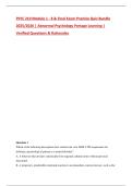 PSYC 210 Module 1 - 8 & Final Exam Practice Quiz Bundle 2025&sol;2026 &vert; Abnormal Psychology Portage Learning &vert; Verified Questions & Rationales