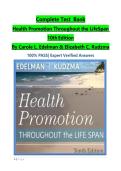 Complete Test Bank For Health Promotion Throughout the Life Span &ndash; 10th Edition by Edelman & Kudzma &vert; Questions And Answers Verified 100&percnt; Pass&vert; Newest 2026