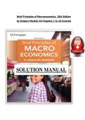 Solutions for Brief Principles of Macroeconomics&comma; 10th Edition&NewLine;by Gregory Mankiw All Chapters 1 to 18 Covered