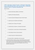 CWEA Laboratory Analyst Grade 3 Laboratory Reporting &NewLine;Exam with 200 Questions and Answers&sol;Plus a Rationale &NewLine;Updated 2026 A&plus;&sol;Instant Download PDF