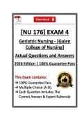 GALEN&vert;NU176&sol;NU 176 Geriatric Nursing Exam 3&4 &vert; Galen &vert; 2026&vert;Q&A &lpar;PDF&rpar;