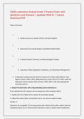 CWEA Laboratory Analyst Grade 3 Practice Exam with &NewLine;Questions and Answers &vert; Updated 2026 A&plus; &vert; Instant &NewLine;Download PDF 