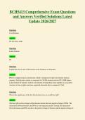 BCH 5413 Biochemistry Study Guide Exam Questions and Answers Verified Solutions Latest Update 2026&sol;2027