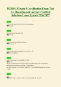 BCH5413 Exam 3 Certification Exam Test&NewLine;A&plus; Questions and Answers Verified&NewLine;Solutions Latest Update 2026&sol;2027