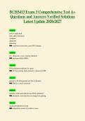 BCH5413 Exam 3 Comprehensive Test A&plus;&NewLine;Questions and Answers Verified Solutions&NewLine;Latest Update 2026&sol;2027
