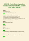BCH5413 Practice Exam Explanations&NewLine;Questions and Answers Verified Solutions&NewLine;Latest Update 2026&sol;2027