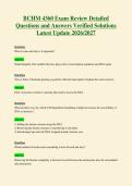 BCHM 4360 Exam Review Detailed&NewLine;Questions and Answers Verified Solutions&NewLine;Latest Update 2026&sol;2027
