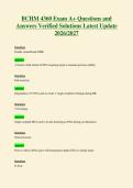 BCHM 4360 Exam A&plus; Questions and&NewLine;Answers Verified Solutions Latest Update&NewLine;2026&sol;2027
