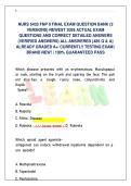 NURS 5433 FNP II FINAL EXAM QUESTION BANK &lpar;2 &NewLine;VERSIONS&rpar; NEWEST 2026 ACTUAL EXAM &NewLine;QUESTIONS AND CORRECT DETAILED ANSWERS &NewLine;&lpar;VERIFIED ANSWERS&rpar; ALL ANSWERED &lbrace;485 Q & A&rcub; &NewLine;ALREADY GRADED A&plus;&sol; CURRENTLY TESTING EXAM