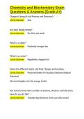 Chemistry and Biochemistry Exam Questions & Answers &lpar;Grade A&plus;&rpar;&period;docx&NewLine;&NewLine;
