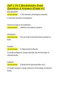 Biochemistry Exam Bundle With 100&percnt; Correct Answers 2025