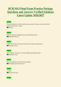 BCH 5413 Biochemistry Study Guide Exam Questions and Answers Verified Solutions Latest Update 2026&sol;2027