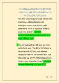ACLS EXAM VERSION A QUESTIONS &NewLine;WITH 100&percnt; VERIFIED ANSWERS 2026 &NewLine;A&plus; GRADE&sol;ACTUAL EXAM 