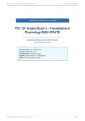 PSY 101 Graded Exam 3 &ndash; Foundations of&NewLine;Psychology 2026 UPDATE