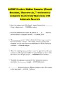 LADWP Electric Station Operator &lpar;Circuit &NewLine;Breakers&comma; Disconnects&comma; Transformers&rpar; &NewLine;Complete Exam Study Questions with &NewLine;Accurate Answers 