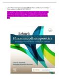 TEST BANK LEHNE&rsquo;S PHARMACOTHERAPEUTICS FOR ADVANCED PRACTICE NURSES AND PHYSICIAN ASSISTANTS 2ND EDITION ROSENTHAL Test Bank Questions with Complete Solutions