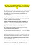 Cold Water Plumbing Exam Questions with all Correct & 100&percnt; Verified Answers &vert;Latest Version &vert;Guaranteed to Pass