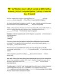 WRT Certification Exam with all Correct & 100&percnt; Verified Answers &vert;Actual Complete Update &vert;Already Graded A&plus; &lpar;Just Released&rpar;
